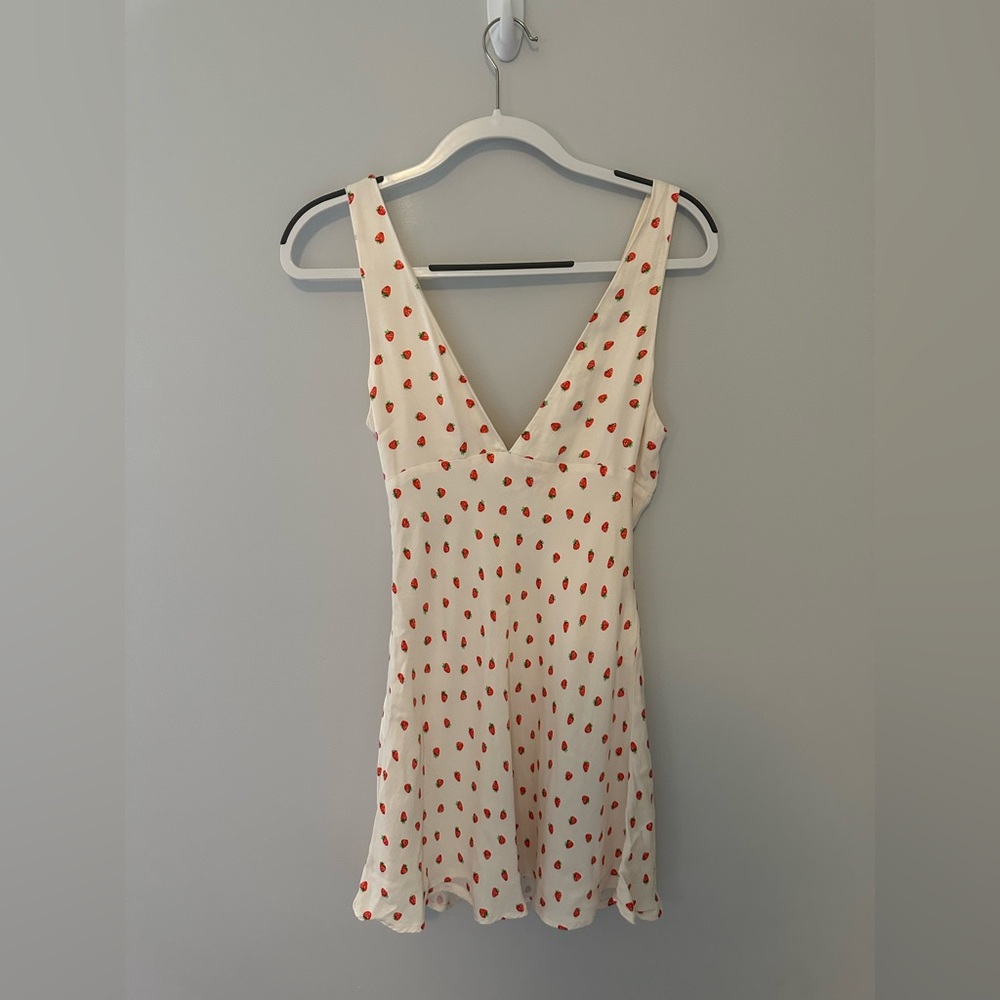 Zara Cream Strawberry Dress